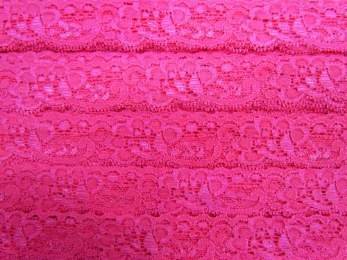Great value 30mm Stretch Lace Trim- Cupid Pink #351 available to order online Australia