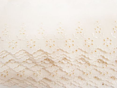 Great value 80mm Broderie Anglaise Trim- Cake Cream #357 available to order online Australia