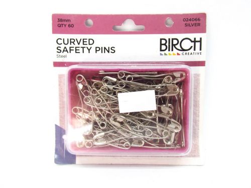Great value Curved Safety Pins- Steel- 38mm- Pack of 60 available to order online Australia