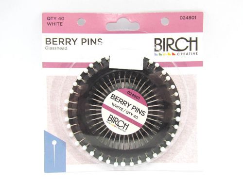 Great value Berry Pins- Glasshead- White- Pack of 40 available to order online Australia