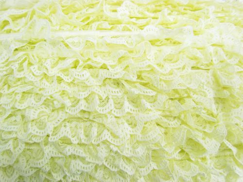 Great value 27mm Ariana Lace Frill Trim- Yellow #372 available to order online Australia