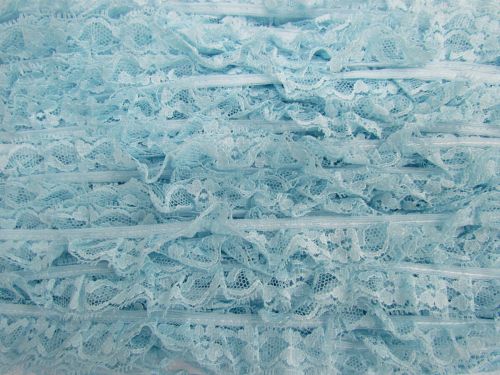 Great value 20mm Frill Lace Trim- Sky Blue #380 available to order online Australia