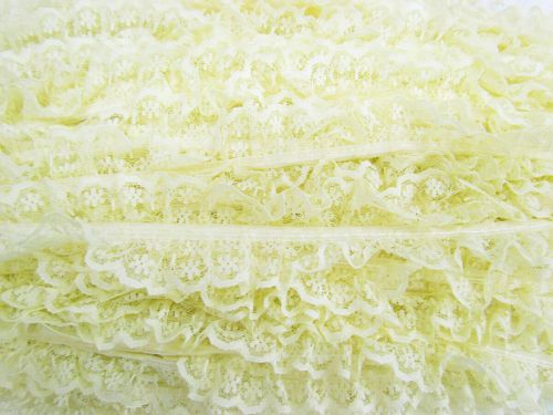 Great value 24mm Penelope Lace Frill Trim- Citrus Yellow #384 available to order online Australia