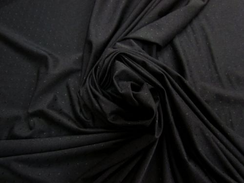 Great value Shiny Dot Cotton Blend Jersey- Black #6974 available to order online Australia