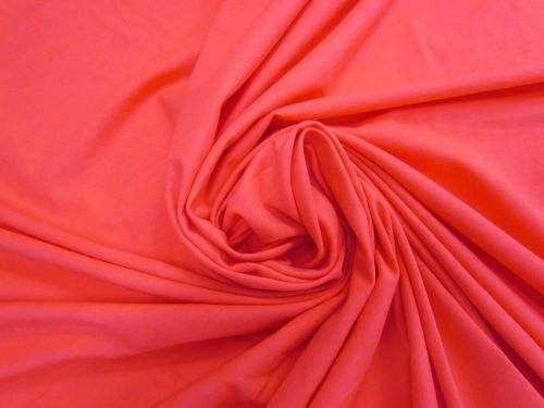 Great value *Seconds* Lightweight Cotton Blend Spandex- Bright Coral #7028 available to order online Australia
