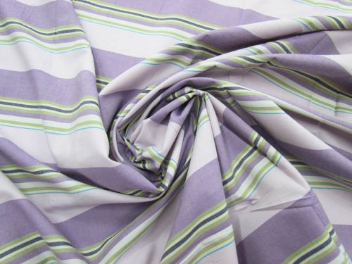 Stripe Cotton Shirting- Mauve Story #3728