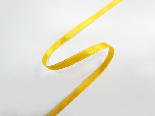 Great value 7mm Double Faced Shiny Satin Ribbon- Vibrant Yellow #T228 available to order online Australia