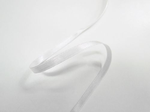 Great value 7mm Double Faced Shiny Satin Ribbon- White #T232 available to order online Australia