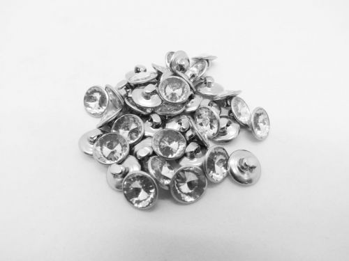 12mm Button- FB595 Silver