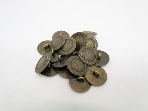 20mm Button- FB597 Aged Brass