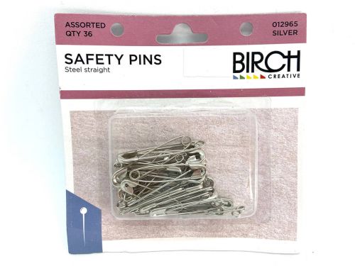 Great value Safety Pins- Pack of 36 Assorted Size Silver available to order online Australia