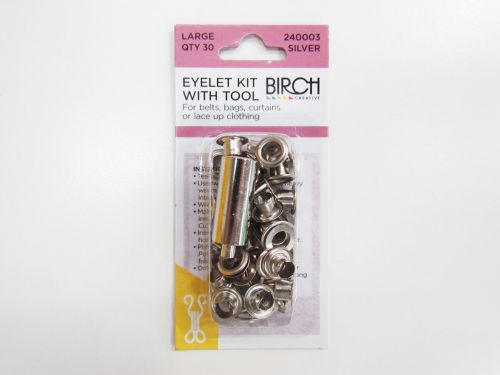 Great value Eyelet Kit with Tool- Large- Silver- Pack of 30 available to order online Australia