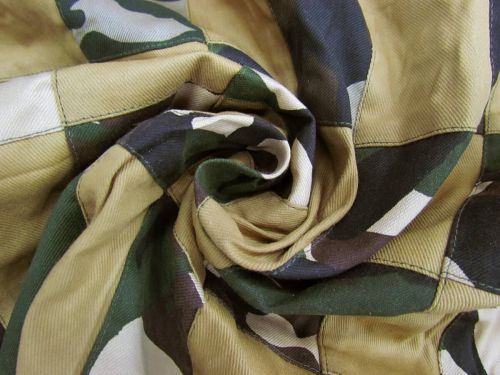 Great value Collaged Camo Quilted Cotton Drill #9702 available to order online Australia