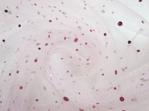 Great value Sequins on Metallic Net- Light Pink available to order online Australia