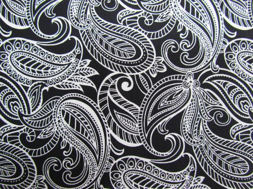 Great value Night & Day Cotton- Paisley Black/White #290 available to order online Australia