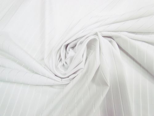 Great value Sheer Stripe Spandex- White #4060 available to order online Australia