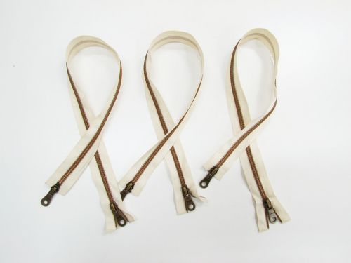 Great value 45cm Cream TRW50- 2 Slider Open End Zip- 3 Pack available to order online Australia