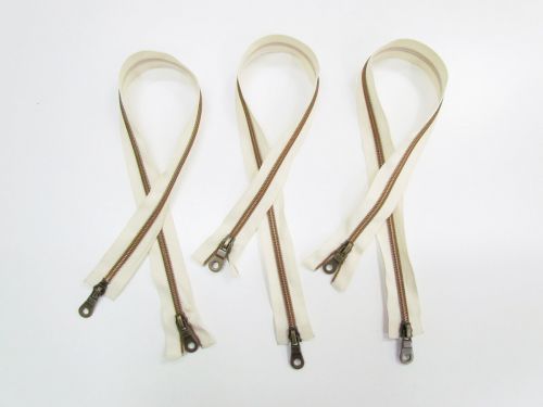 Great value 50cm Cream TRW52- 2 Slider Open End Zip- 3 Pack available to order online Australia