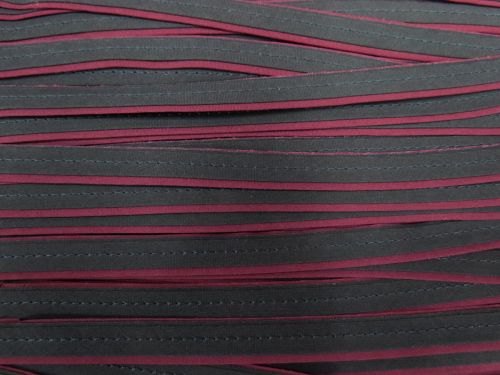 Great value 30m Roll of Two-Tone Flat Bias Piping - Black/Maroon available to order online Australia