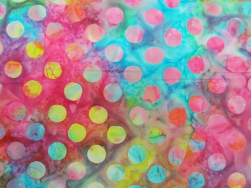 Great value Batik Cotton- Rainbow Spots- Tie Dye available to order online Australia
