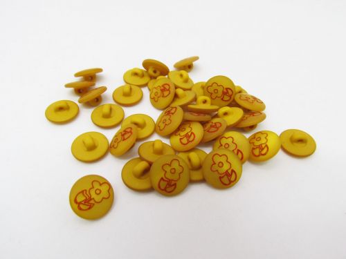 12mm Button- FB617 Yellow
