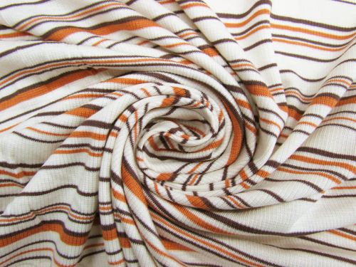 Great value Terracotta Stripe Viscose Rib Jersey #9949 available to order online Australia