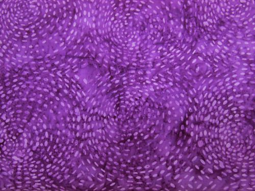 Great value Batik Cotton- Dashed Circles- Purple available to order online Australia