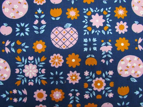 Ruby Star Society Cotton- Lil- Calico Apples- Bluebell- #54-13