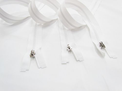 Great value Zipper Bundle- Short Head Open End- 55cm White- Pack of 3 available to order online Australia