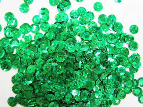 Great value 24gm Sequin Pack- Holographic Emerald- 8mm #036 available to order online Australia