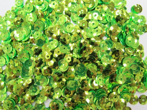 Great value 24gm Sequin Pack- Lime Green- 8mm #038 available to order online Australia