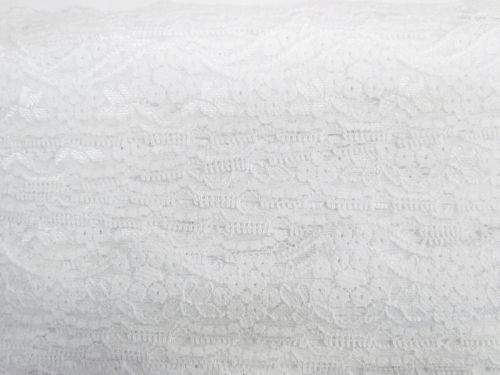 Great value 35mm Wave Edge Stretch Floral Lace- White #T289 available to order online Australia