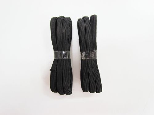 Great value 5m pack of 6mm Braided Elastic- Black - 2 Pack Bundle #1019F available to order online Australia