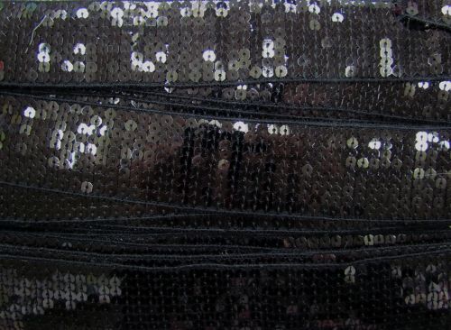 Great value 40mm Glomesh Sequin Trim- Black #075 available to order online Australia