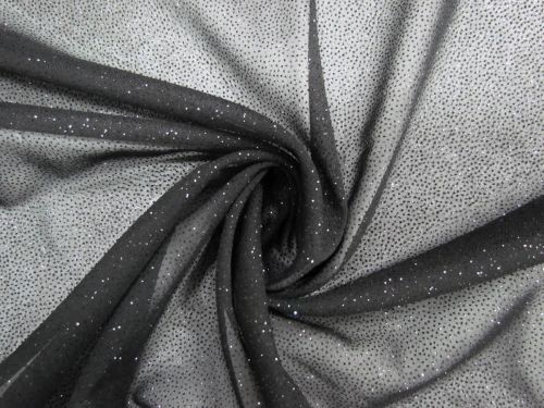 Great value Glitter Chiffon- Black available to order online Australia