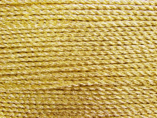 Great value 4mm Metallic Twisted Cord Trim- Yellow Gold #T300 available to order online Australia