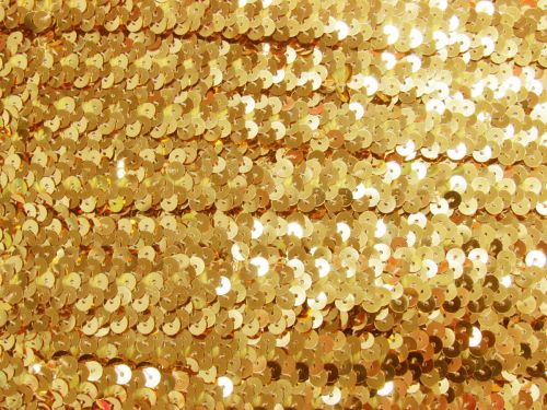Great value Stretch Sequin Trim- 2 Row- Bright Gold #T304 available to order online Australia