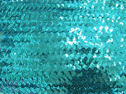 Great value 9.1m (10 yard) Roll of Stretch Sequin Trim- 2 Row- Aqua T307 available to order online Australia