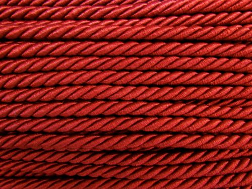 8mm Twisted Cord Trim- Deep Red #T331