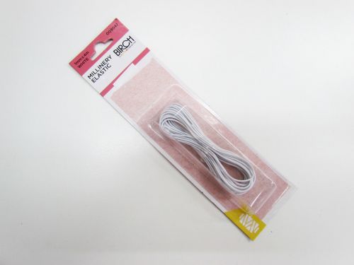 Great value 4m Pack- Birch 1mm Millinery Elastic-White available to order online Australia