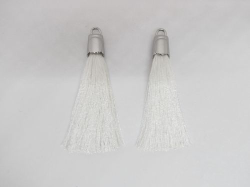 Great value Designer Tassel- White/Silver 2pk- RW398 available to order online Australia