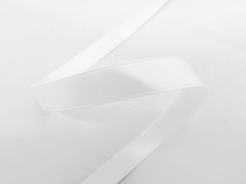 Great value 10mm Double Faced Satin Ribbon- Bright White #T372 available to order online Australia