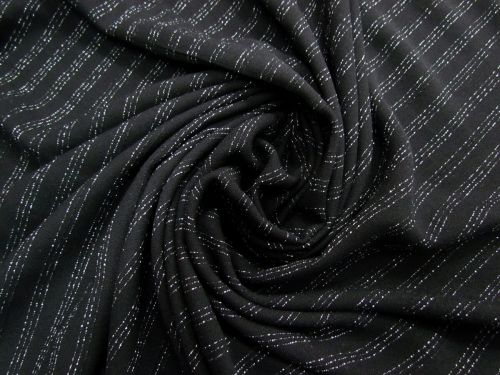 Great value Elegant Stripe Soft Crepe- Black/ White #12582 available to order online Australia