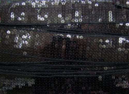 Great value 40mm Glomesh Sequin Trim- Black #075 available to order online Australia