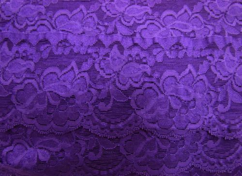 Great value 85mm Giselle Stretch Floral Lace Trim- Purple #259 available to order online Australia