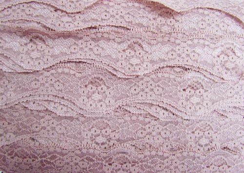 Great value 40mm Wave Edge Stretch Floral Lace Trim- French Rose #274 available to order online Australia