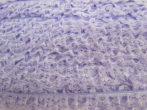 Great value 20mm Frill Lace Trim- Bright Lilac #379 available to order online Australia