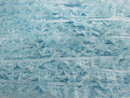 Great value 20mm Frill Lace Trim- Sky Blue #380 available to order online Australia