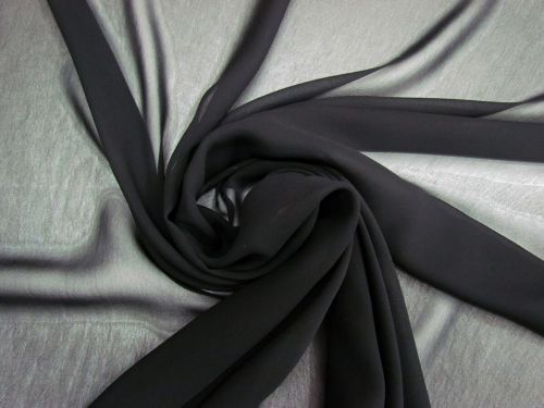 Great value Super Fine Viscose Georgette- Nightfall Black #4153 available to order online Australia