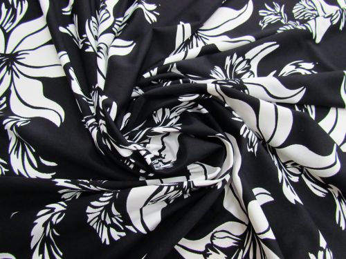 Great value Blissful Blossom Lightweight Spandex- Black #4893 available to order online Australia